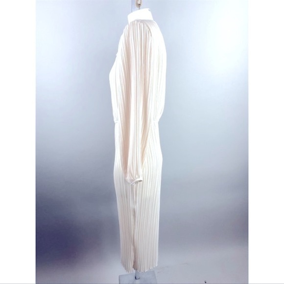 Vtg silky Victorian dress 50s 60s edwardian Cottagecore Lace longsleeve vintage - Picture 6 of 16